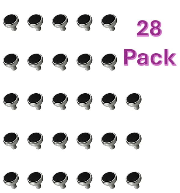 Better Homes & Gardens 28 Pack Matte Black & Satin Nickel Cabinet Knobs