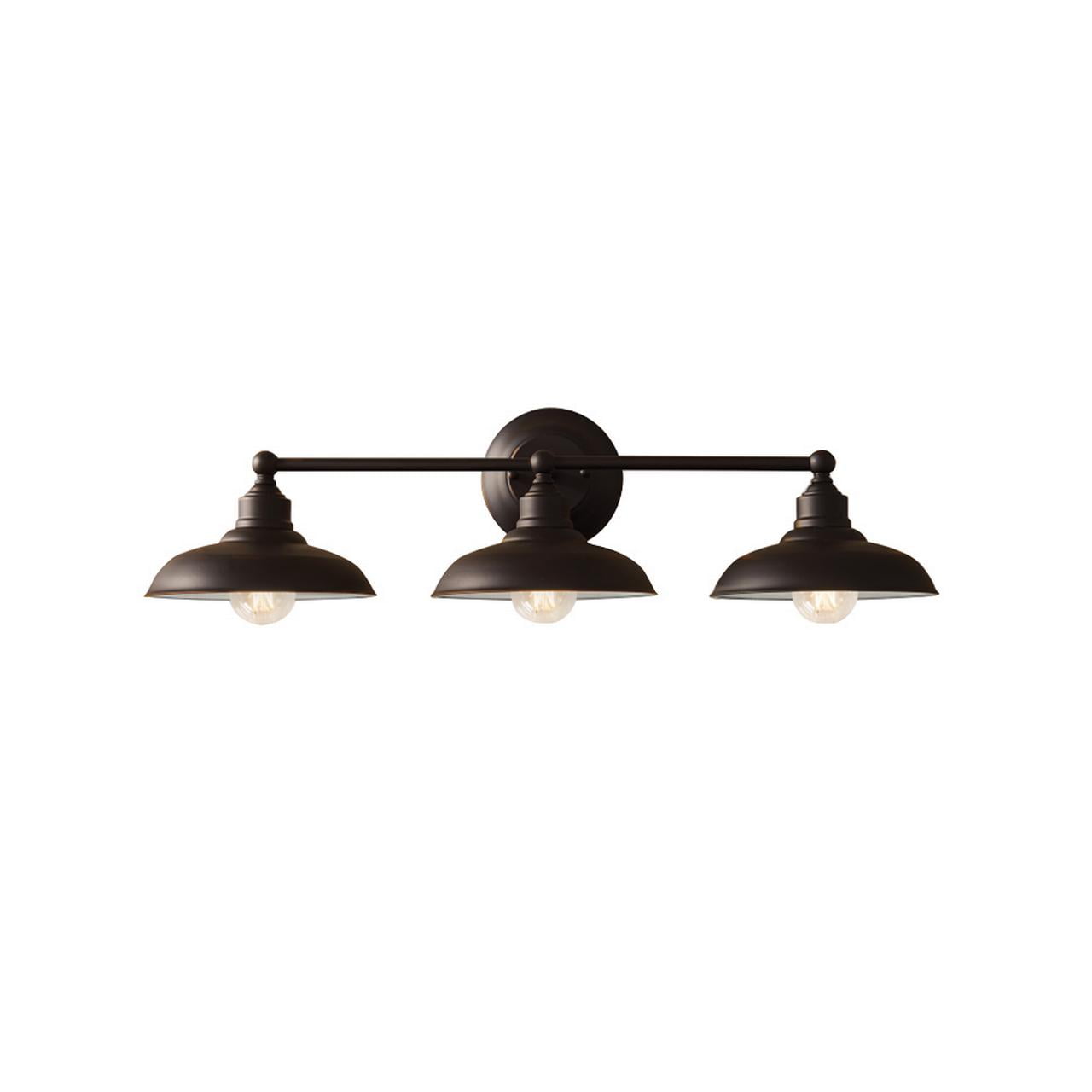Better Homes &Gardens 28in Classic Farmhouse 3-Light Vanity Light, 60W Equiv, Triple Sconce Bronze