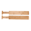 Better Homes & Gardens 2PC Bamboo Kitchen Organizer Expandable Drawer Dividers, 17.5-22.8x0.59x3.1in