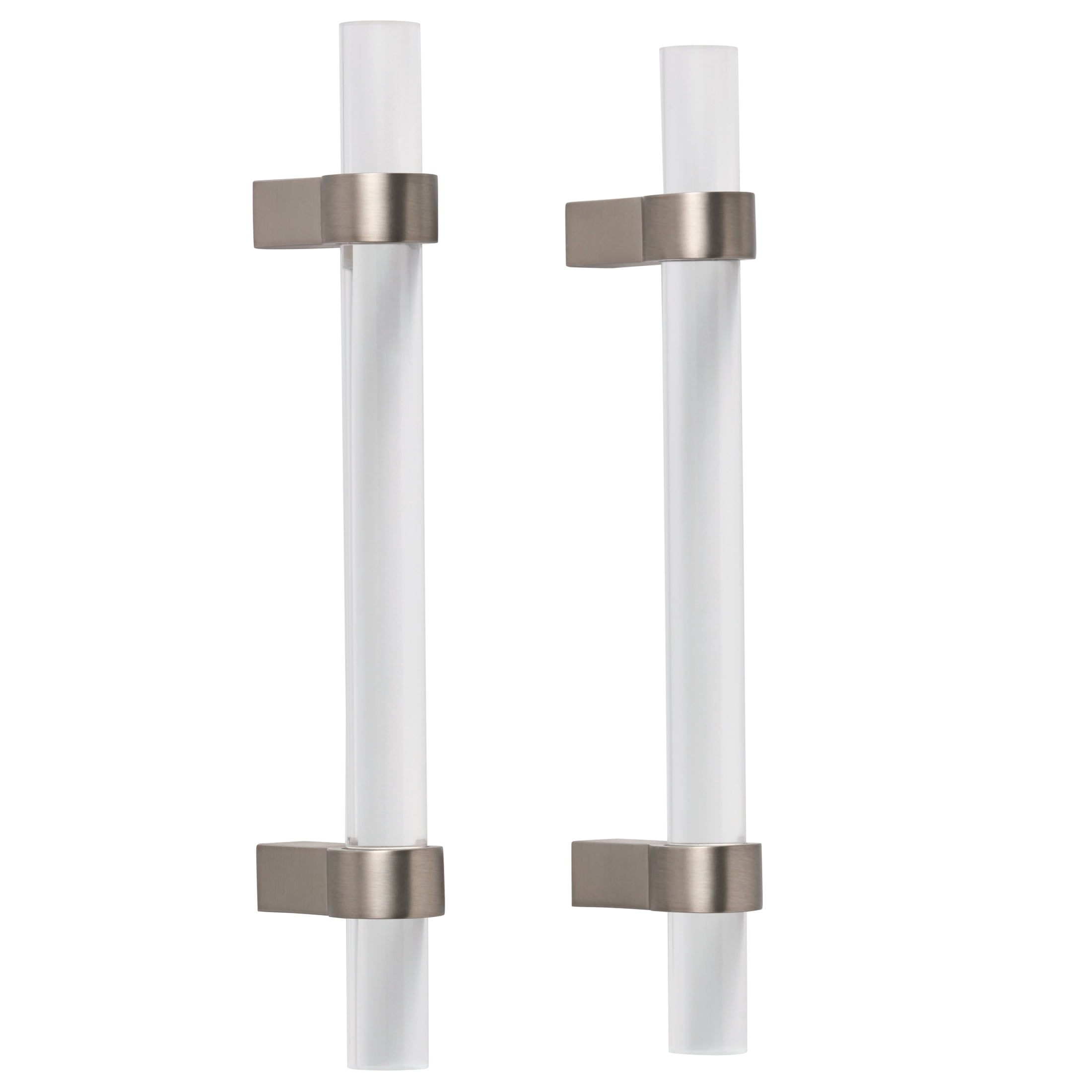 Better Homes & Gardens 3.75" Acrylic Pull, 2 Pack, Brushed Nickel