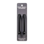Better Homes & Gardens 3" (76 mm) Center-to-Center Turned Pull, Matte Black, 2 Pack
