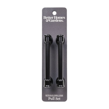 Better Homes & Gardens 3" (76 mm) Center-to-Center Turned Pull, Matte Black, 2 Pack