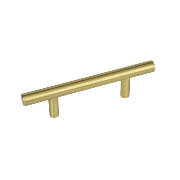 Better Homes & Gardens 3" (76mm) Center-to-Center Bar Pull, Brushed Brass, 6 Pack