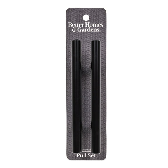 Better Homes & Gardens 3" (76mm) Center-to-Center Bar Pull, Matte Black, 2 Pack
