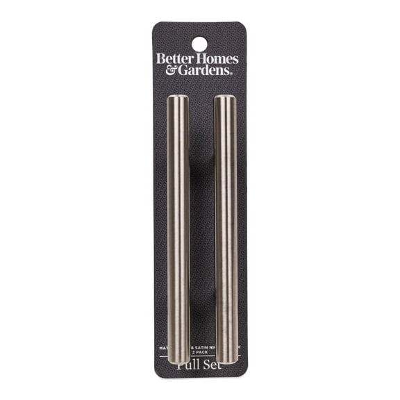 Better Homes & Gardens 3" (76mm) Center-to-Center Bar Pull, Satin Nickel, 2 Pack