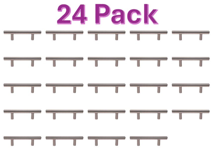 Better Homes & Gardens 3" (76mm) Center-to-Center Bar Pull, Satin Nickel, 24 Pack