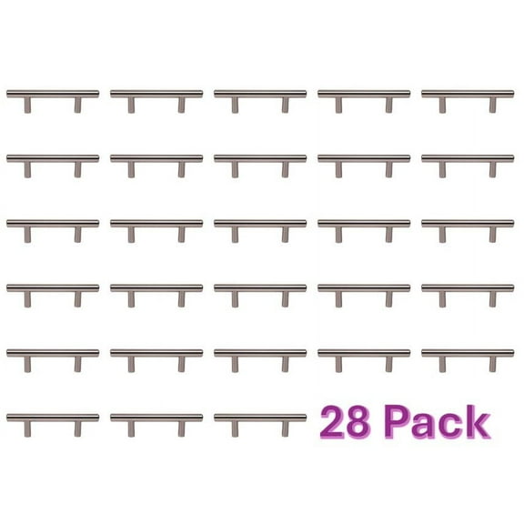 Better Homes & Gardens 3" (76mm) Center-to-Center Bar Pull, Satin Nickel, 28 Pack