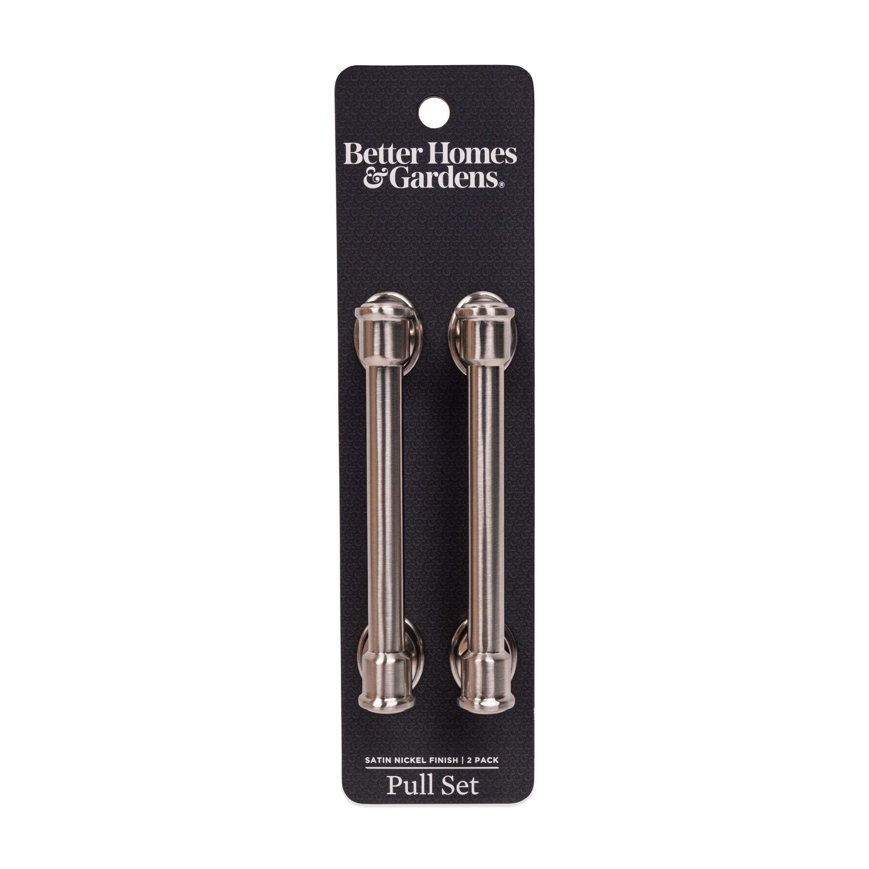 Better Homes & Gardens 3" (76mm) Center-to-Center Turned Pull, Satin Nickel, 2 Pack
