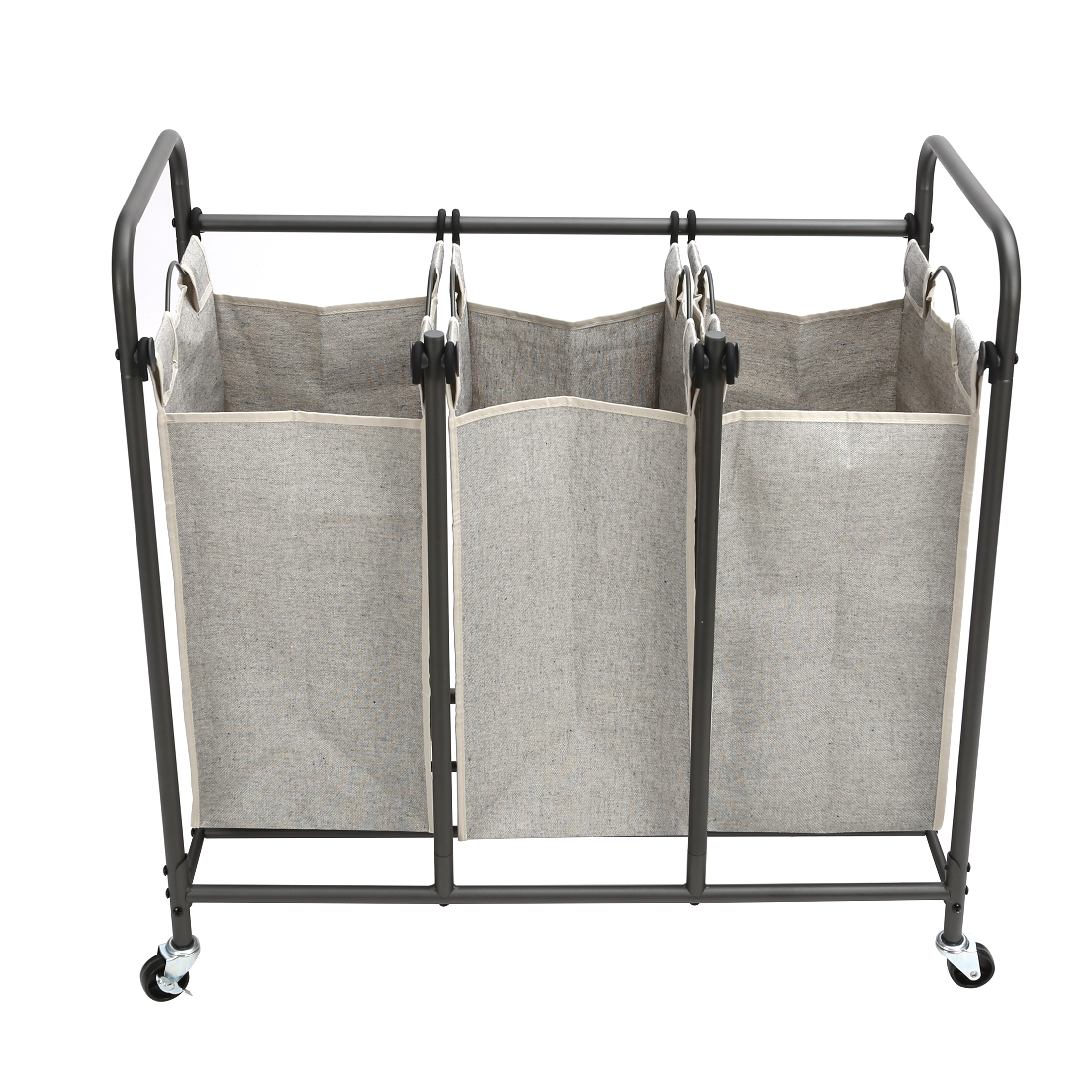 Better Homes Gardens 3 Bag Laundry Sorter Metal Rolling Cart With Grey Fabric Bins Adult: Reviewed for Real Life