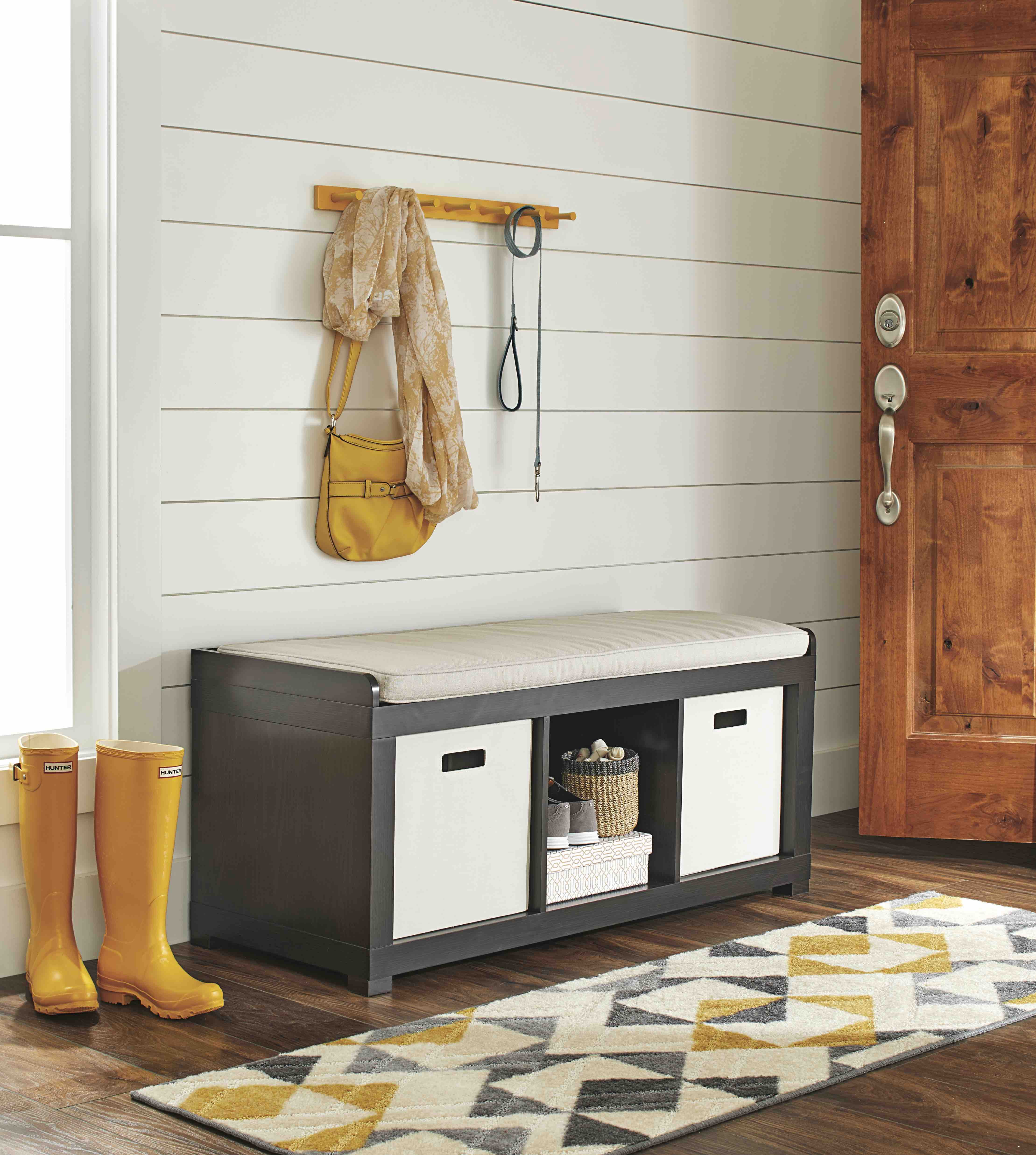Better Homes & Gardens 3-Cube Shoe Storage 44.65" Bench, Espresso - Walmart.com