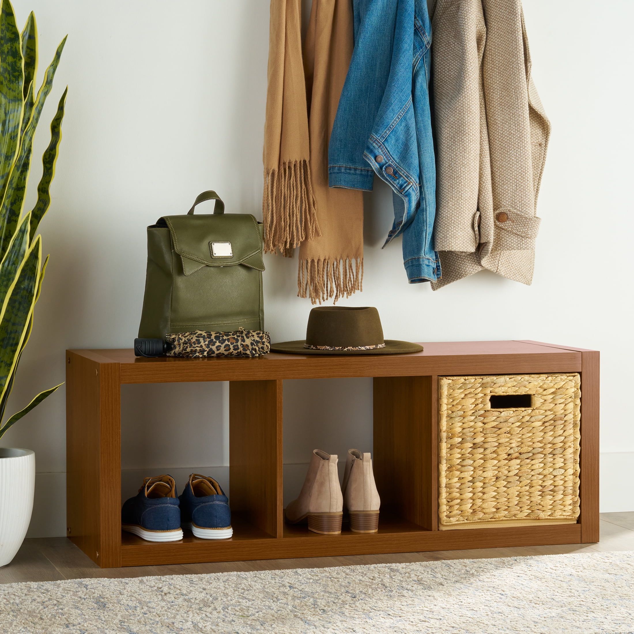 Better Homes Gardens 3 Cube Storage Organizer Acorn Walmart