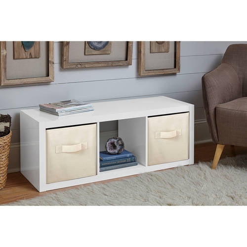 Better Homes & Gardens 3Cube Storage Organizer, White Lacquer