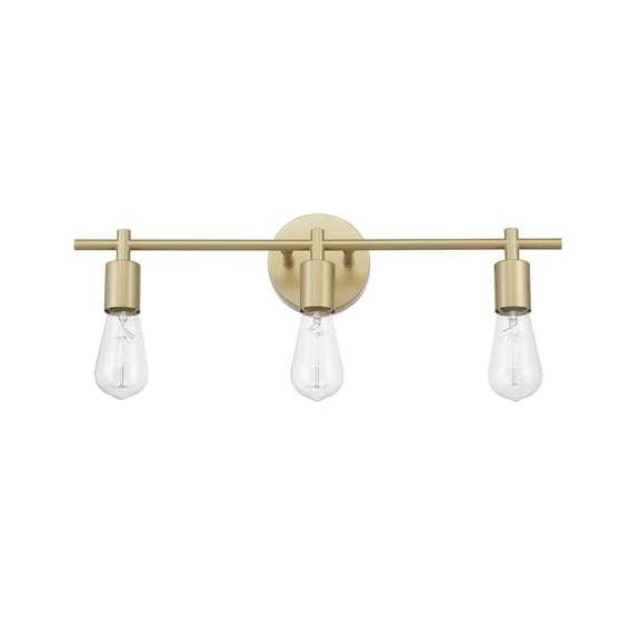 Better Homes & Gardens Modern 3-Light Reversible Vanity Light with Burnished Brass Finish and E26 Socket