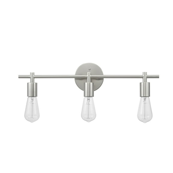 Better Homes & Gardens Modern 3 Light Vanity Fixture, Satin Nickel, Bulb Not Included