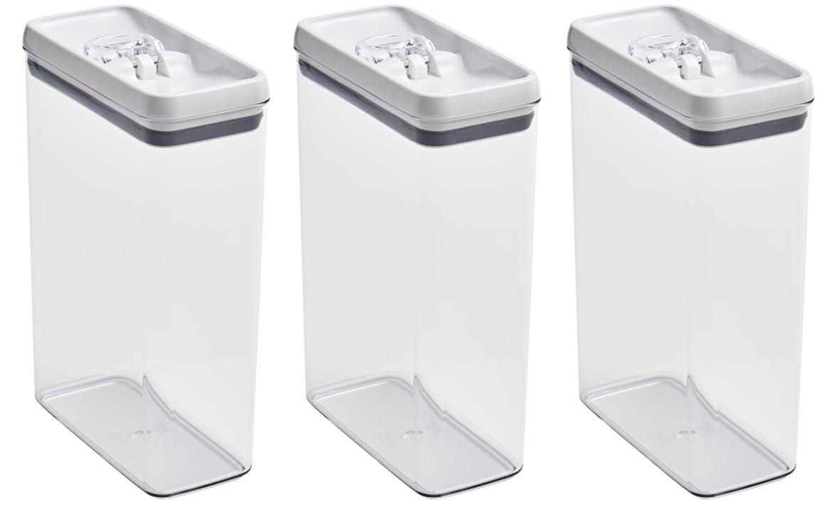 Kroger Home Sense Square BPA-Free Plastic Twist Top Food Storage Container  - 3 pack, 2 cup - Kroger