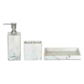 Better Homes & Gardens 3 Pc Faux Marble Bath Accessories Set