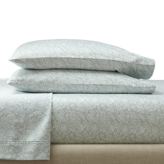 Better Homes & Gardens 3Piece 300 Thread Count Soft Silver Floral