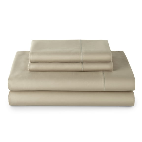 Better Homes & Gardens 3-Piece 400 Thread Count Almond Biscuit Performance HYGROCOTTON® Sheet Set, Twin