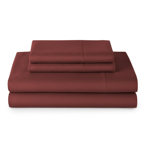 Better Homes & Gardens 3-Piece 400 Thread Count Deep Redwood Performance HYGROCOTTON® Sheet Set, Twin
