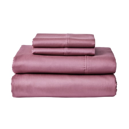 Better Homes & Gardens 3-Piece 400 Thread Count Violet Gem Performance Bed Sheet Set, Twin
