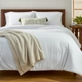 thumbnail image 1 of Better Homes & Gardens King Comforter Set, All-Season, 3-Piece, Arctic White Block Weave, 1 of 9