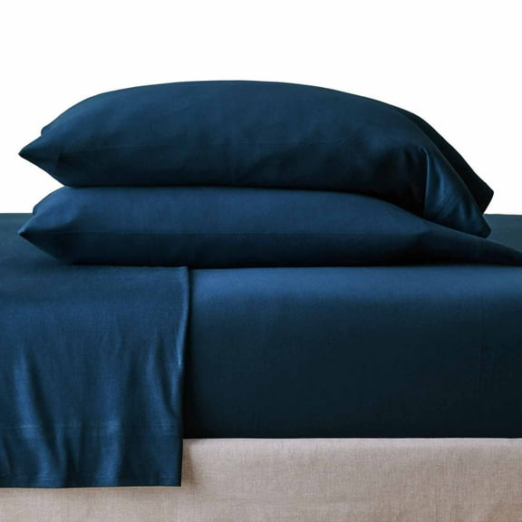 Better Homes & Gardens 3 -Piece Blue Cove Adult Jersey Sheet Set, Twin