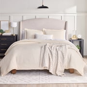 Better Homes & Gardens Full/Queen Comforter Set, All-Season, 3-Piece, Cream Gauze