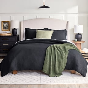 Better Homes & Gardens Full/Queen All-Season 3-Piece Comforter Set, Grey Waffle