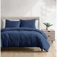 Better Homes & Gardens 3Piece Navy Tonal Matelasse Duvet Cover Set