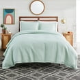 thumbnail image 1 of Better Homes & Gardens 3-Piece Sage Green Crinkled Gauze Duvet Set, Adult Full/Queen, 1 of 9