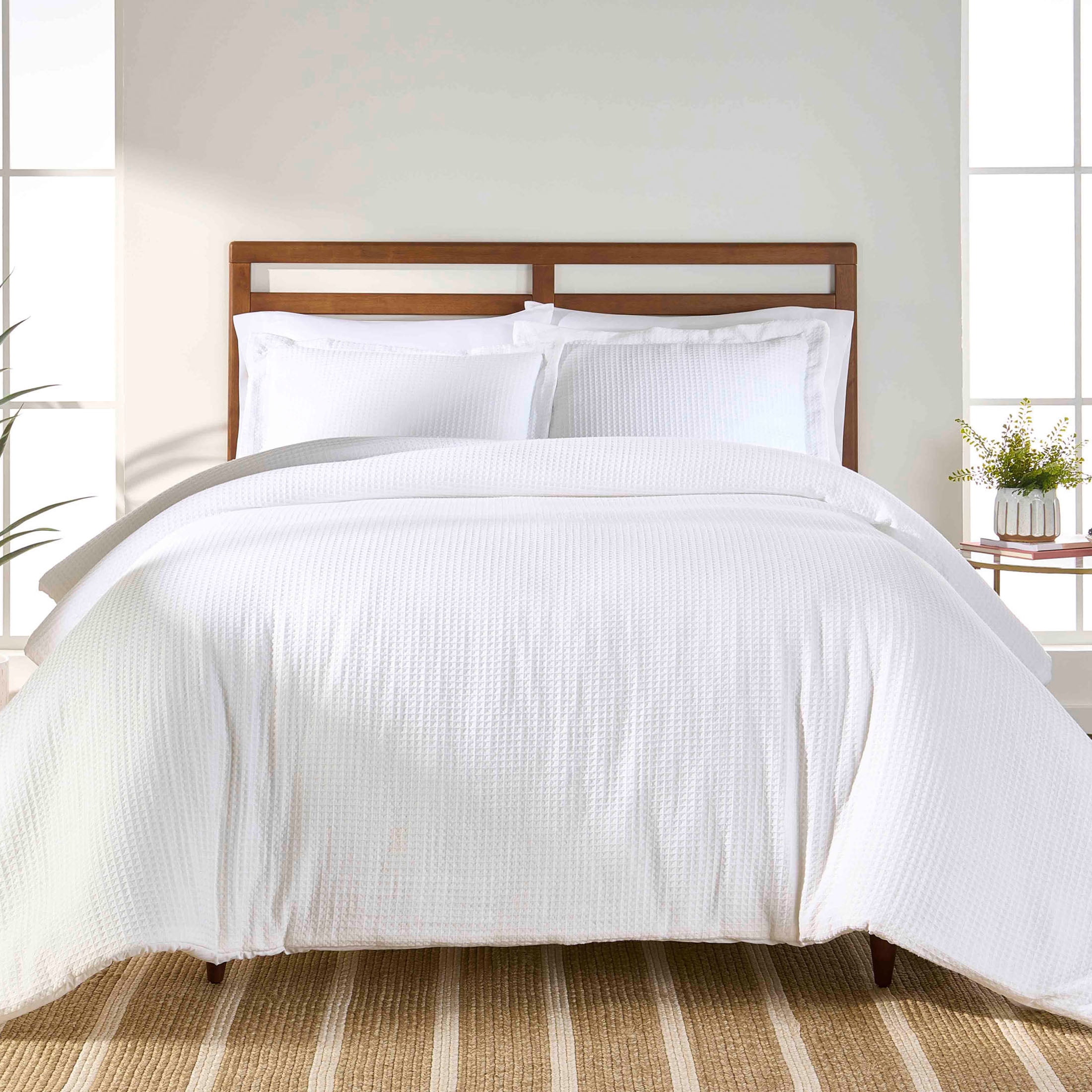Better Homes & Gardens 3Piece White Waffle Comforter Set, Full/Queen