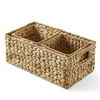 Better Homes & Gardens 3-Piece Natural Woven Water Hyacinth Decorative Storage Basket Set, 16 in x 7 in x 6 in