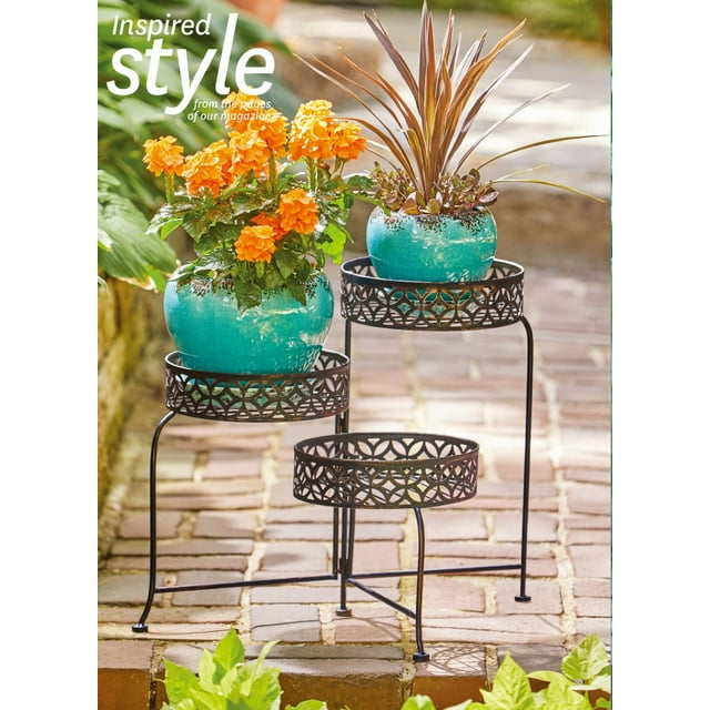 Better Homes & Gardens 3 Tier Outdoor Lattice Plant Stand