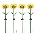 thumbnail image 1 of Better Homes & Gardens 30.3" Sunflower Solar Powered Glass Garden Stakes (4 Pieces), 1 of 9