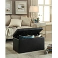 thumbnail interactive-video image 1 of Better Homes & Gardens 30" Hinged Storage Ottoman, Black Faux Leather, 1 of 7