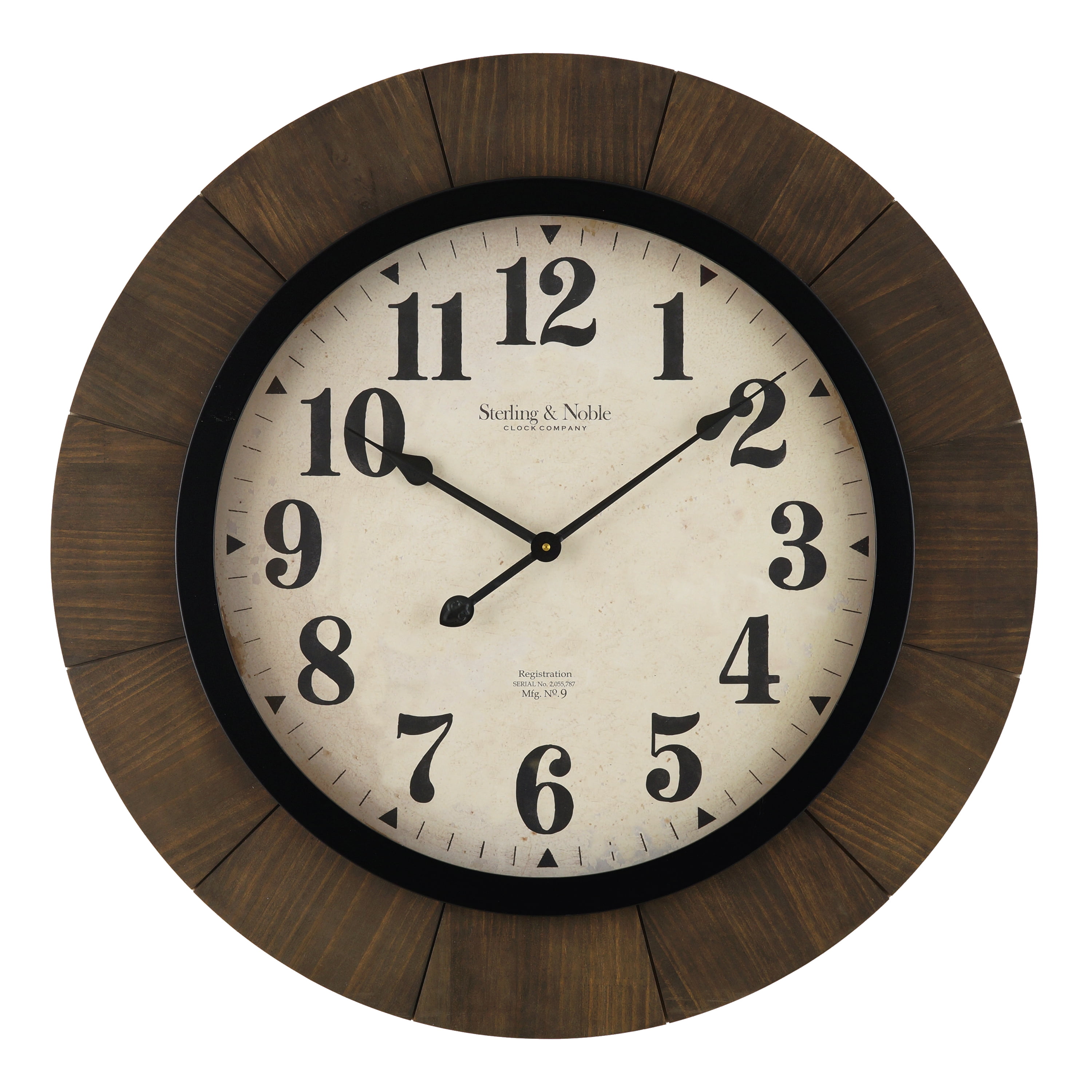 Autravelco Wooden Wall Clock Silent Non-Ticking Large Numbers Battery  Operated Egypt-Giza Vintage Wall Clocks Gentle City Country Fine Art Home