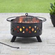 Better Homes & Gardens 30" Round Powder Coated Finish Steel Fire Pit