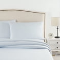 thumbnail image 1 of Better Homes & Gardens 300 Thread Count 100% Cotton Wrinkle Resistant Sheet Set, Full Blue Pinstripe, 1 of 9