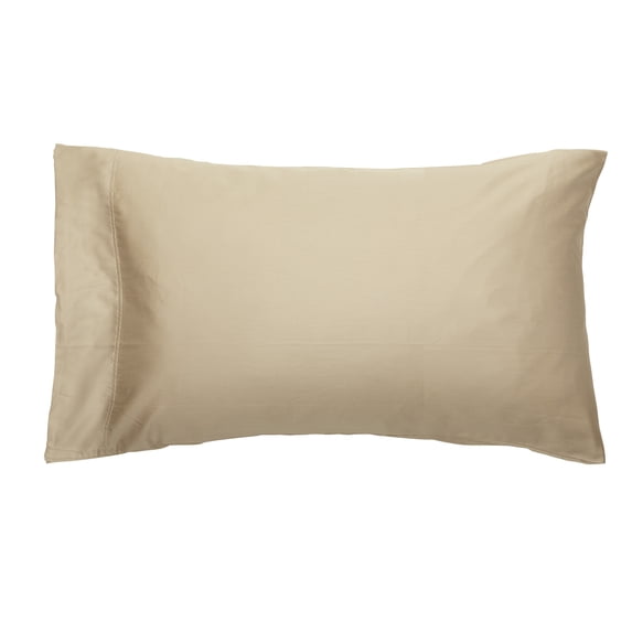 Better Homes & Gardens 300 Thread Count 100% Cotton Wrinkle Resistant King Pillowcase Set of 2, Brown