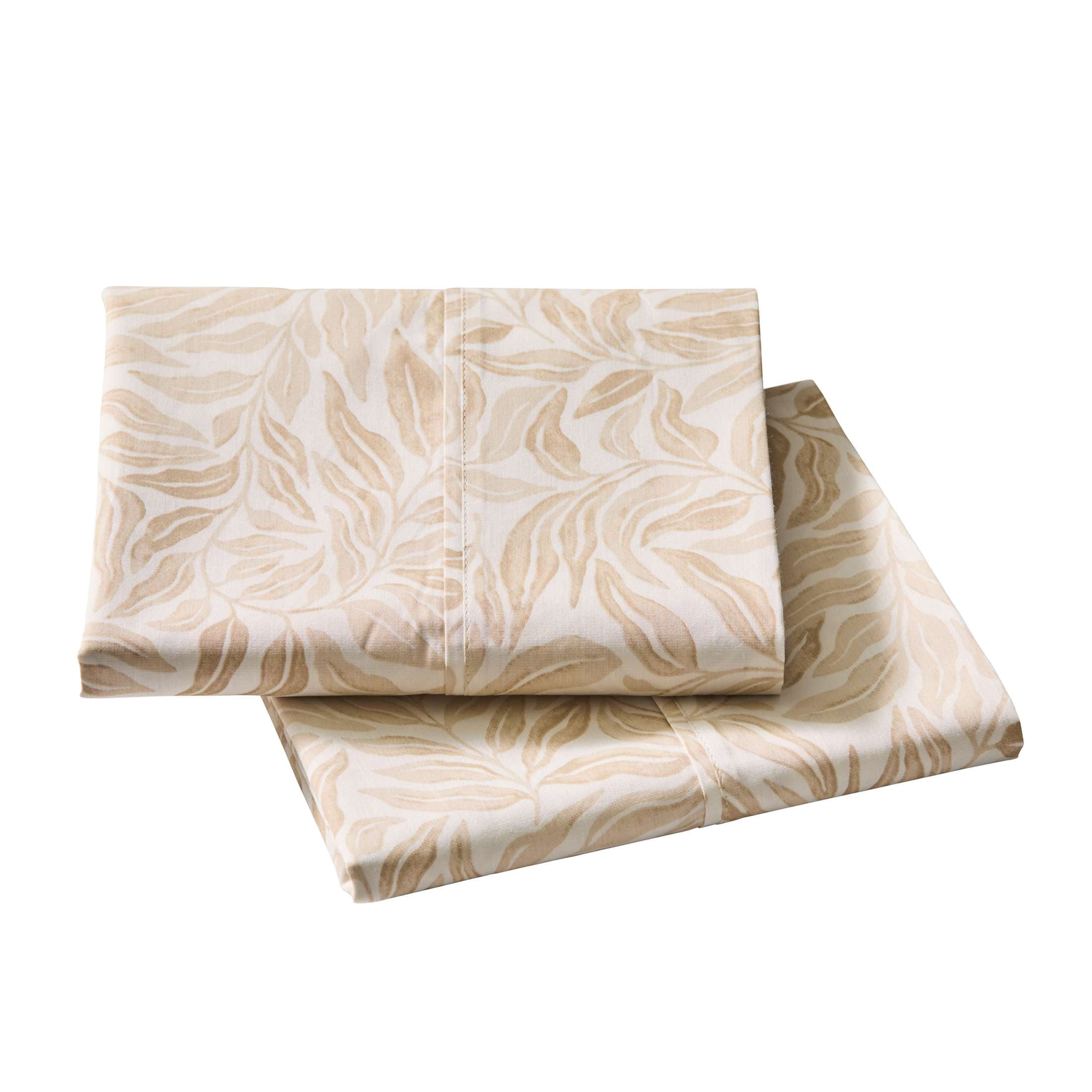 Better Homes & Gardens 2-Piece 300 Thread Count Cotton Percale Vierra Vine Beige Pillowcases, King