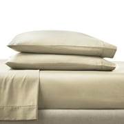 Better Homes & Gardens 2-Piece 300 Thread Count Almond Biscuit Cotton Sateen Pillowcase Set, Standard/Queen