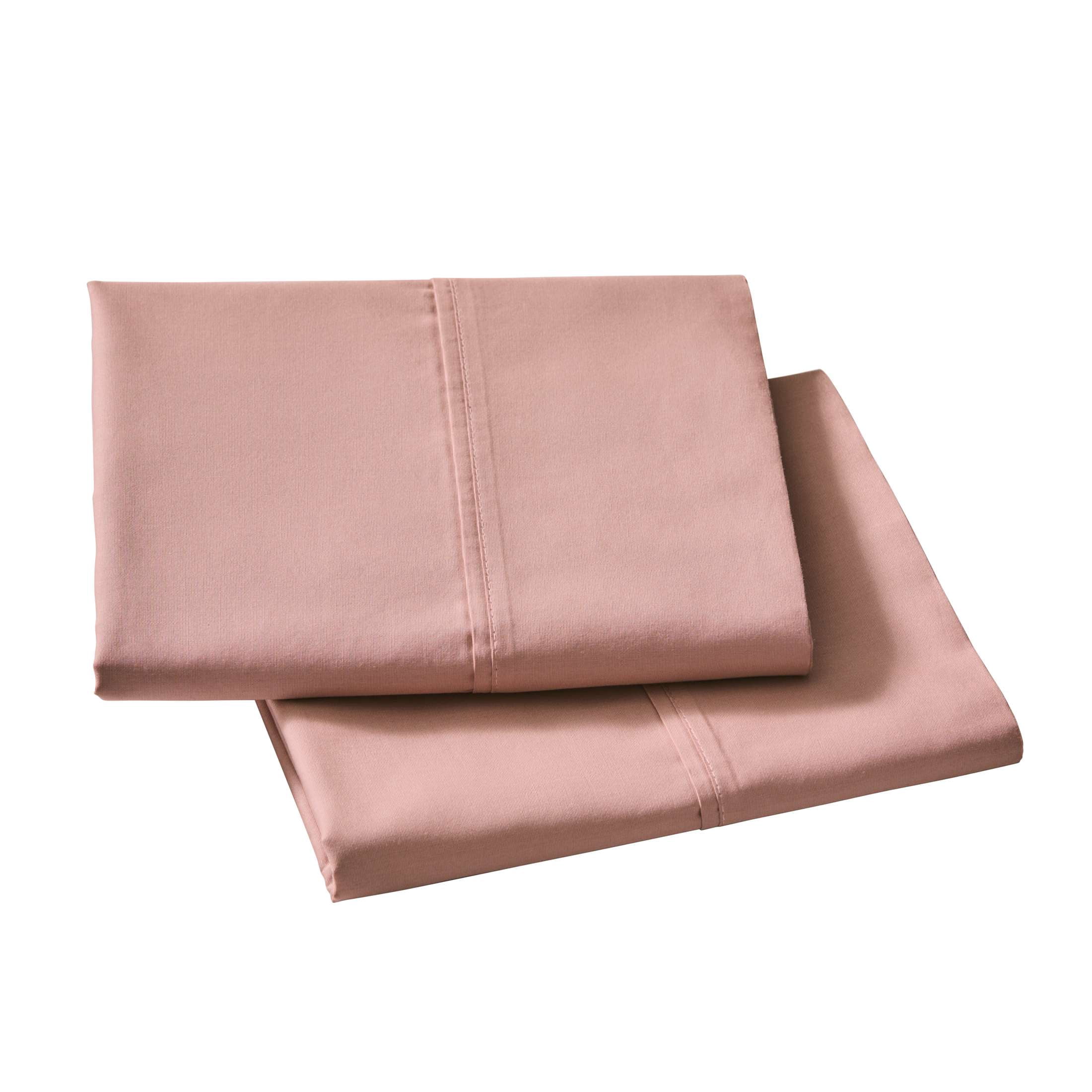 Better Homes & Gardens 2-Piece 300 Thread Count Cotton Percale Antique Blush Pillowcases, King