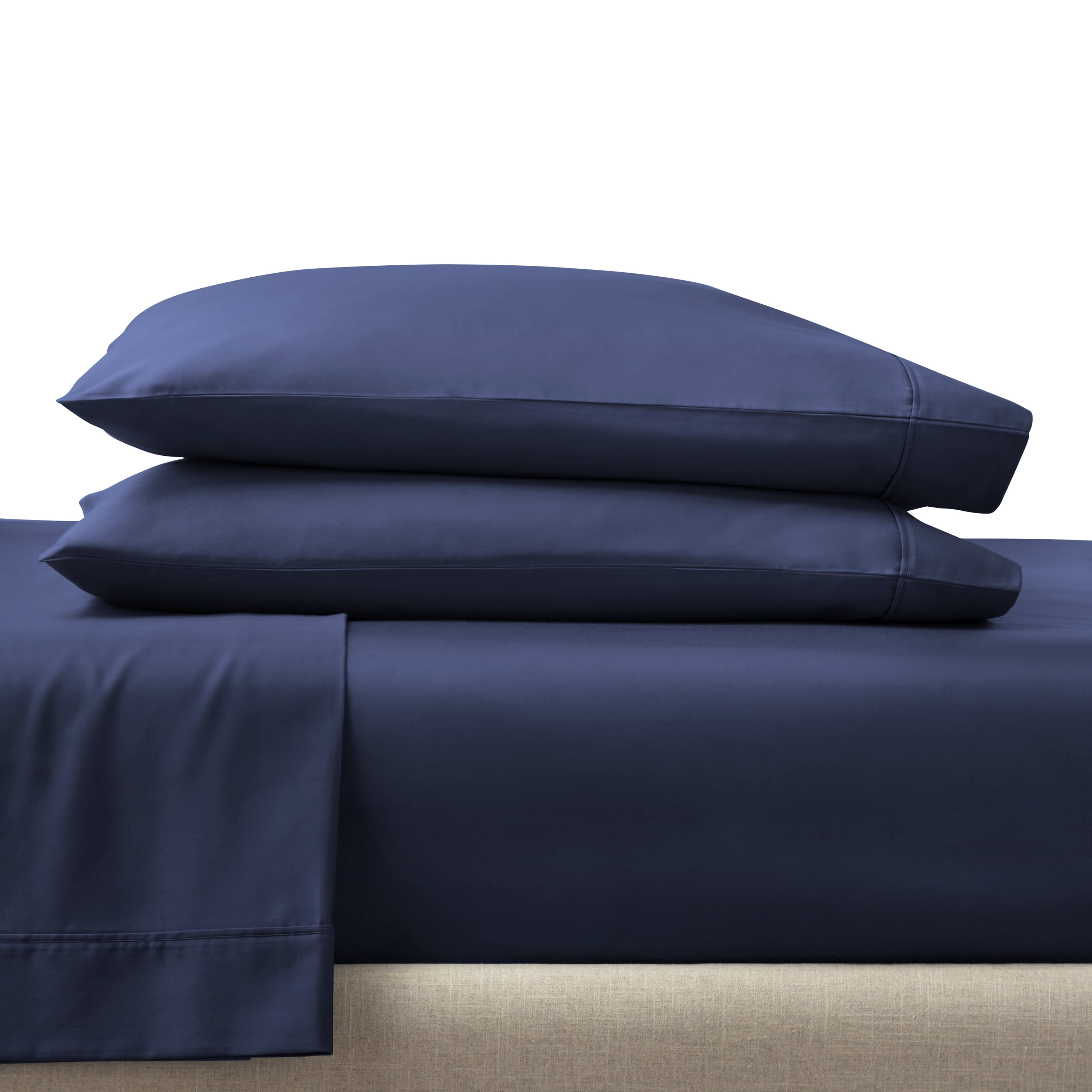 Better Homes & Gardens 2-Piece 300 Thread Count Blue Cove Cotton Sateen Pillowcase Set, Standard/Queen