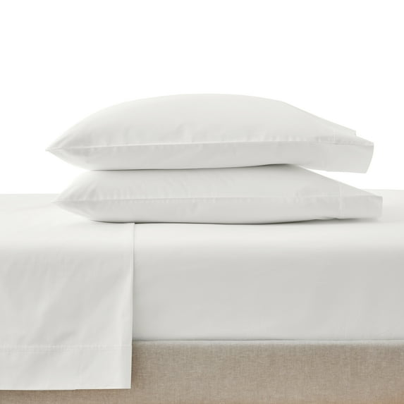 Better Homes & Gardens 300 Thread Count Cool & Crisp 4-Piece Vanilla Dream Cotton Percale Sheet Set, Full