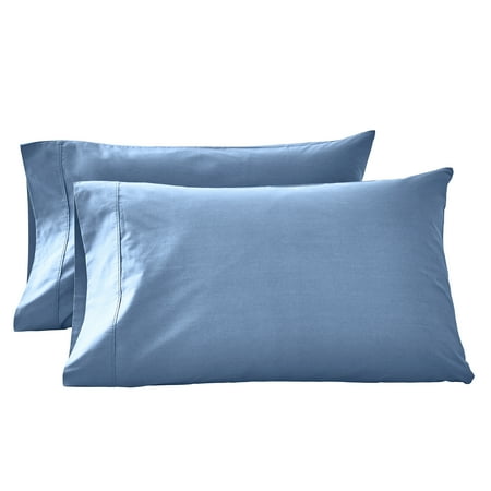 Better Homes & Gardens 300 Thread Count Cool & Crisp Blue Water Cotton Percale Pillowcases, Queen (2 Count)