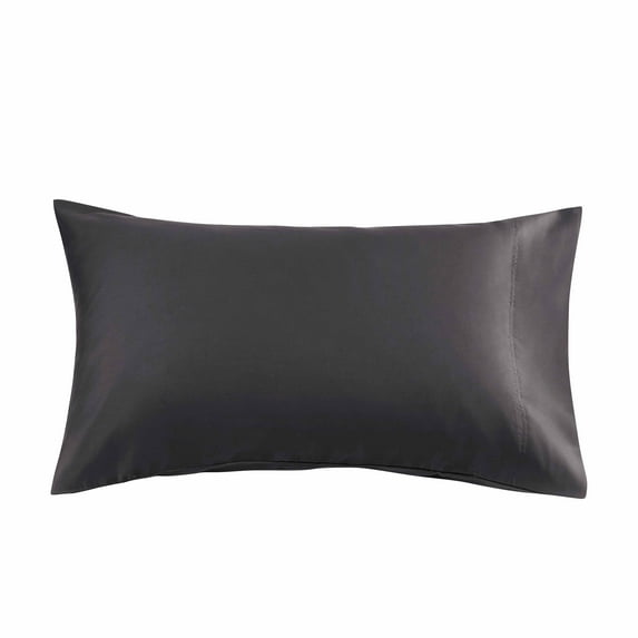 Better Homes & Gardens 300 Thread Count 100% Cotton Wrinkle Resistant Standard Pillowcase Set of 2, Soot Grey