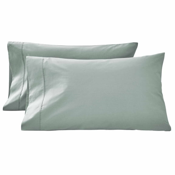 Better Homes & Gardens 300 Thread Count Green River Cotton Percale Pillowcases, Queen (2 Count)