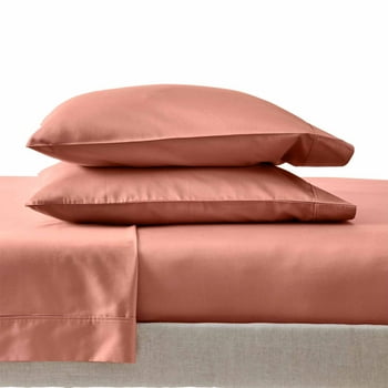 Better Homes & Gardens 300 Thread Count Old Rose 100% Cotton Sateen Sheet Set, Twin