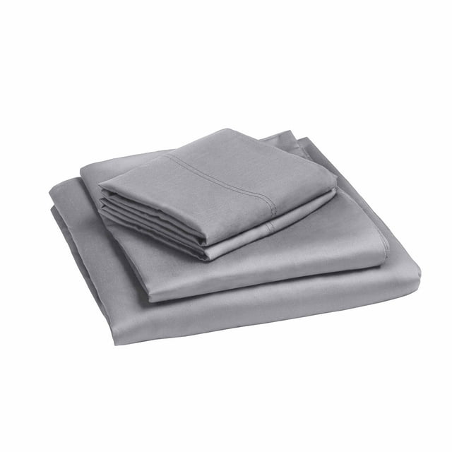 Better Homes & Gardens 300 Thread Count Silver Cotton Sateen Bed Sheet
