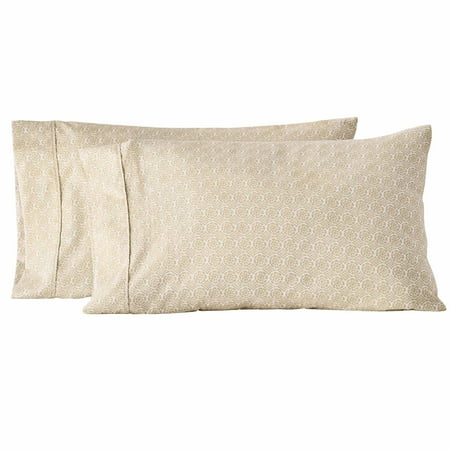 Better Homes & Gardens 100% Cotton Sateen 300 Thread Count Bedding Collection Contemporary, Traditional 120 gsm Brown Suzani Sateen Pillowcases, Standard 2 Count